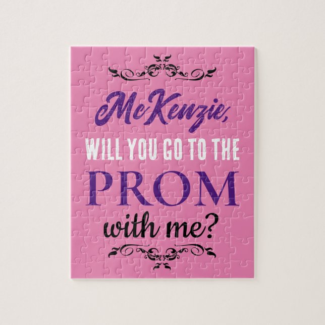 Promposal for Her for Prom or Homecoming Custom Jigsaw Puzzle (Vertical)