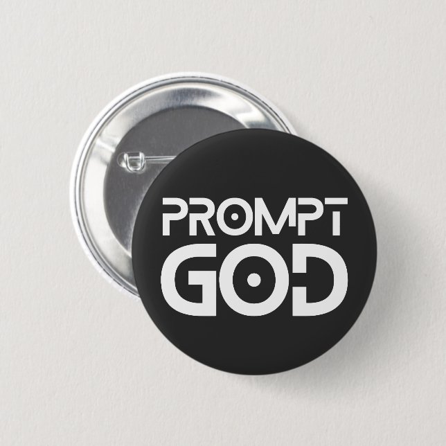 Prompt Engineer Prompt God AI Tech Prompt Master 6 Cm Round Badge (Front & Back)