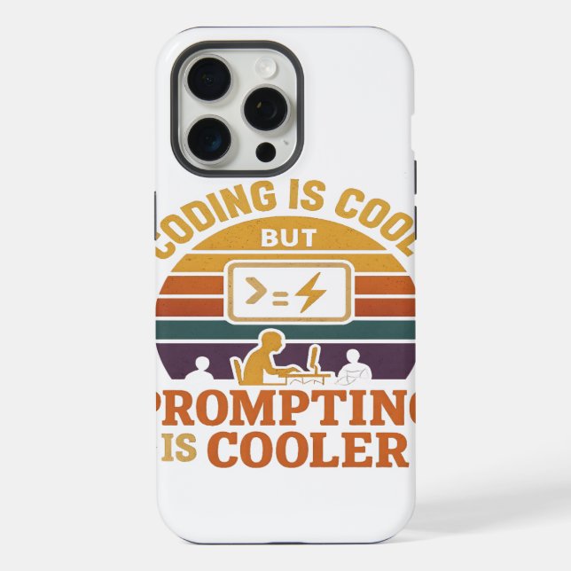 Prompting Beats Coding iPhone Case | Tech Humour  (Back)
