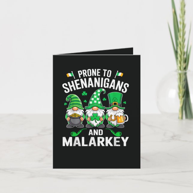 Prone to Shenanigans and Malarkey Funny  Holiday Card (Front)