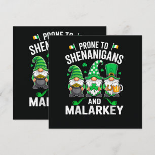 Prone to Shenanigans and Malarkey Funny Invitation
