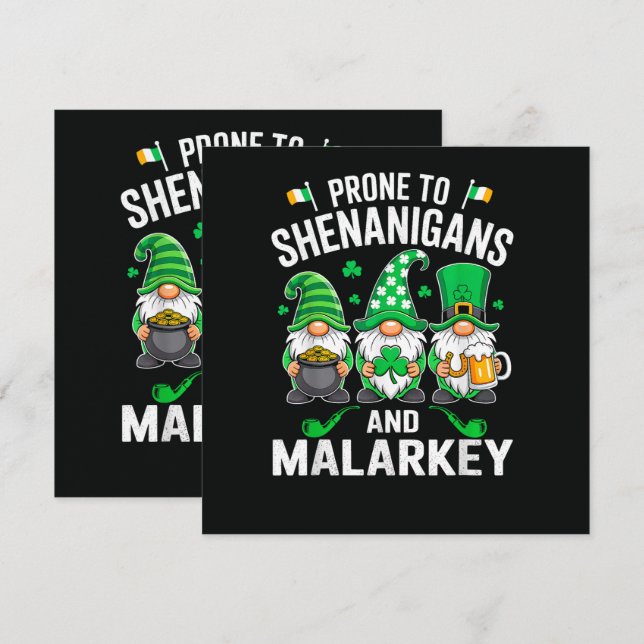Prone to Shenanigans and Malarkey Funny  Invitation (Front/Back)