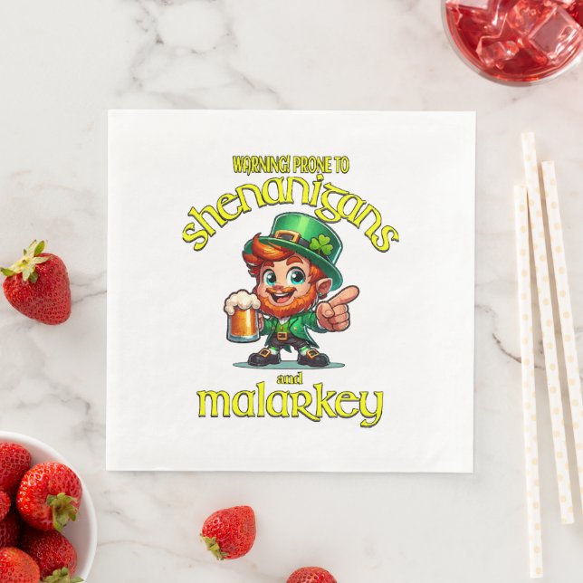 Prone to shenanigans napkin (Insitu)