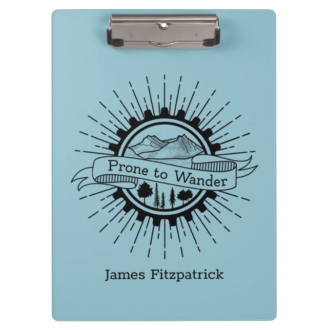 Prone to Wander Traveller Clipboard (Front)