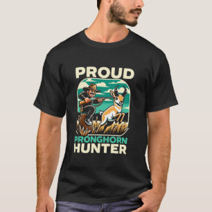 Pronghorn Hunter Animal Hunt Rifle Antelope Huntin T-Shirt