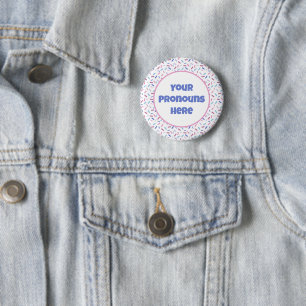 PRONOUNS Rainbow Sprinkles Bigender Pride Flag 6 Cm Round Badge