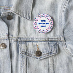 PRONOUNS Rainbow Sprinkles Bisexual Pride Flag 6 Cm Round Badge