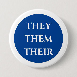 Pronouns They Them Their  Button