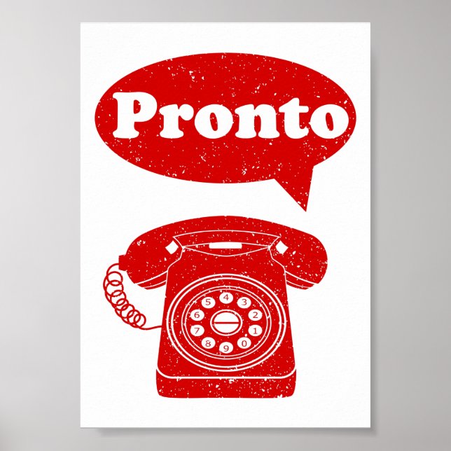 Pronto Italian Telephone Poster (Front)