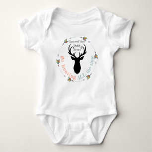 Proof Daddy Doesn't Go Hunting All the Time Funny Baby Bodysuit
