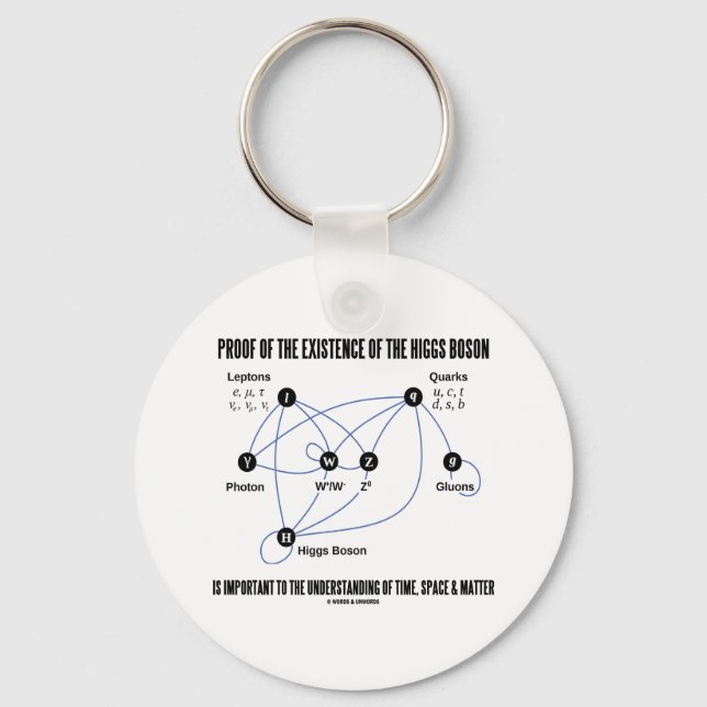 Proof Of The Existence Of The Higgs Boson Key Ring (Front)