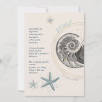 Proof seashell nautilus fibonacci design poster
