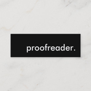 proofreader. mini business card