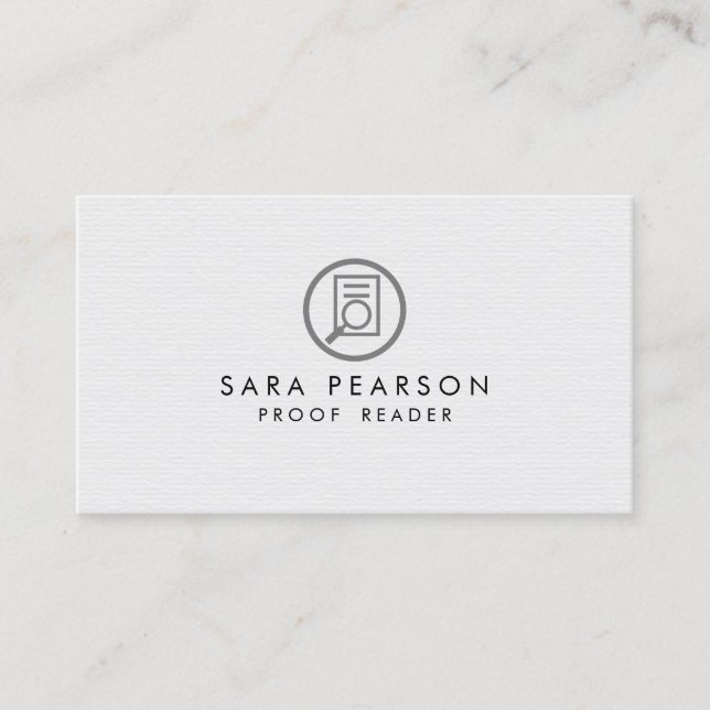 Proofreader Publishing Business Card (Front)