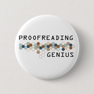 Proofreading Genius 6 Cm Round Badge