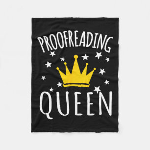 Proofreading Humor Funny Proofreading Quote Proofr Fleece Blanket
