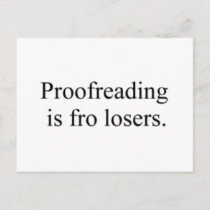 proofreading postcard