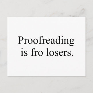 proofreading postcard