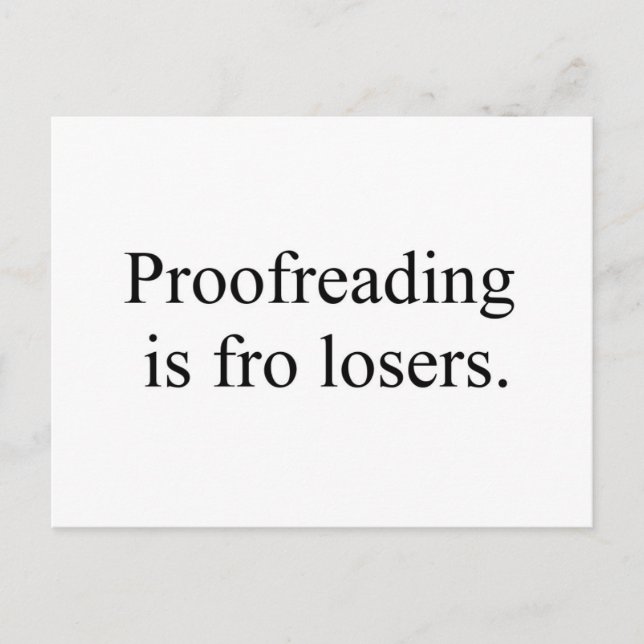 proofreading postcard (Front)