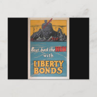 Propaganda Poster "Beat Back the Hun" WWI