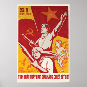 Propaganda Poster Vietnam war In memory of the