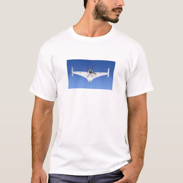 Propeller military surveillance drone T-Shirt (Front)