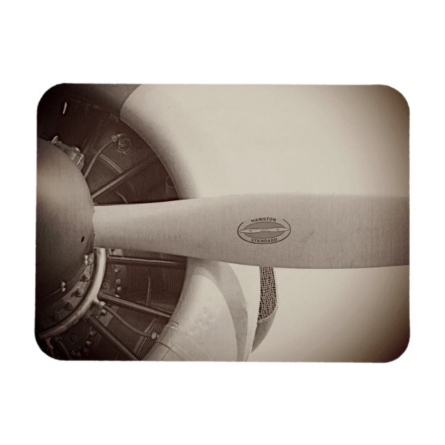 Propeller Old Antique Aeroplane Magnet (Horizontal)