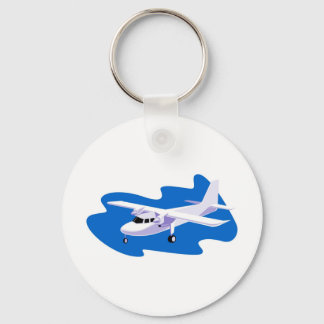 propeller plane aeroplane aircraft flying Cessna Key Ring