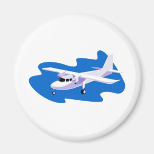 propeller plane aeroplane aircraft flying Cessna Magnet