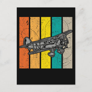 Propeller Plane Retro Aeroplane Enthusiast Postcard