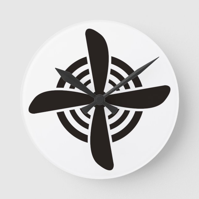 Propeller Round Clock (Front)