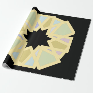 Proper posh pastel design on black wrapping paper