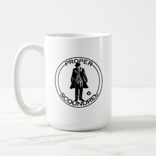 Proper Scoundrel black and white Coffee Mug