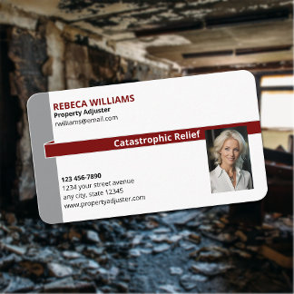 Property Adjuster / insurance Business Card