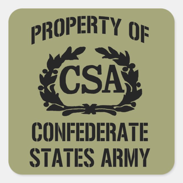 Property Confederate States Army Sticker (Front)