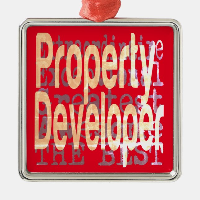 Property Developer Extraordinaire Metal Tree Decoration (Front)