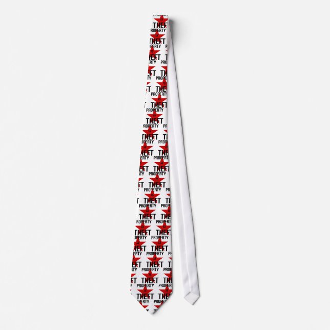 Property is Theft - Anarchist Socialist Communist Tie (Front)