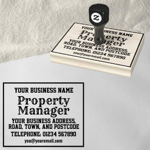 Property Manager with Name, Address, etc Rubber Stamp