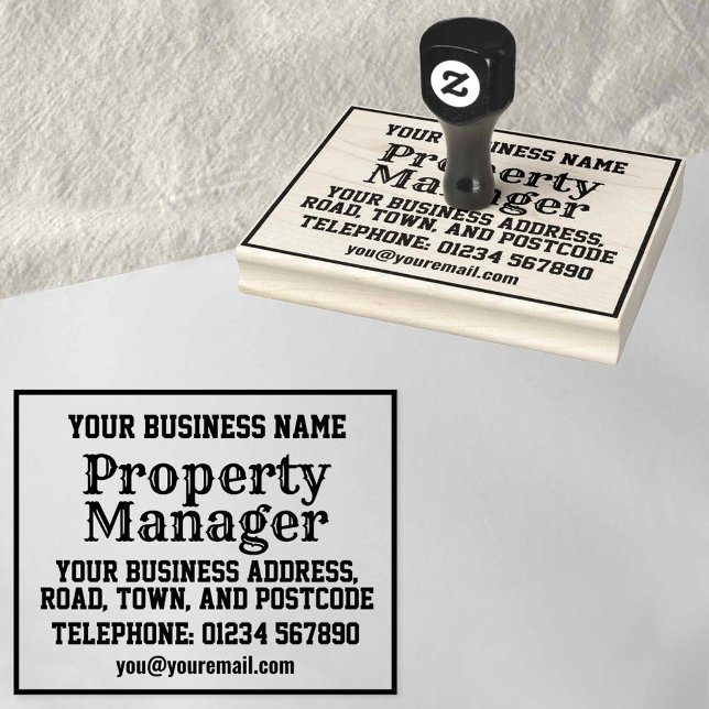 Property Manager with Name, Address, etc Rubber Stamp (Creator Uploaded)