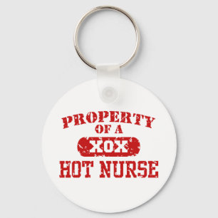 Property of a Hot Nurse Key Ring
