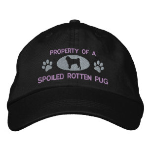 Property of a Pug Embroidered Hat (Purple)