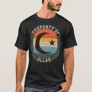 Property Of Allah Shirt, Crescent And Star Muslim T-Shirt