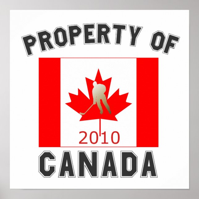 Property of Canada Souvenir Canadian Hockey Flag Poster (Front)