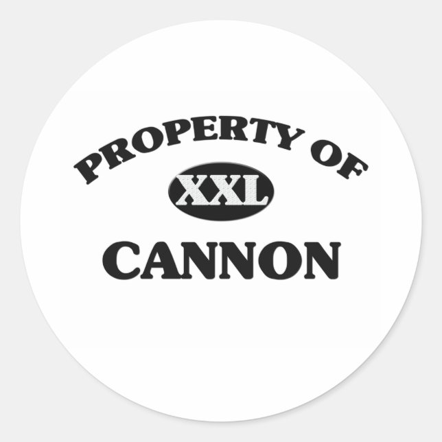 Property of CANNON Classic Round Sticker (Front)