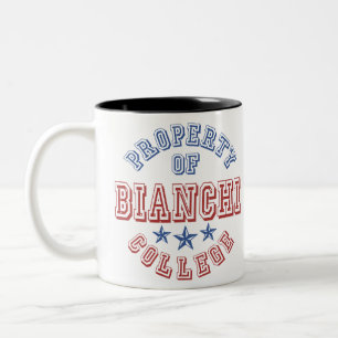 Property Of College Bianchi Two-Tone Coffee Mug