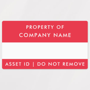 Property of Company Red Corporate Asset ID