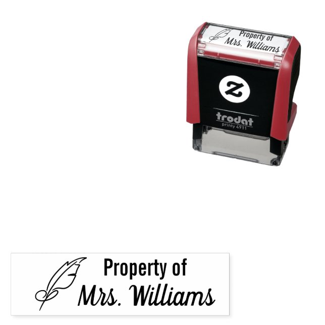 Property of Custom Teacher Name Classroom  Self-inking Stamp (In Situ)