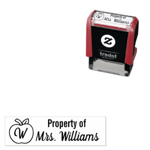Property of Custom Teacher Name Classroom Self-inking Stamp
