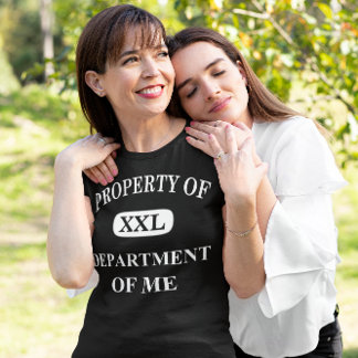 Property of Department of Me XXL Women's Black T-Shirt