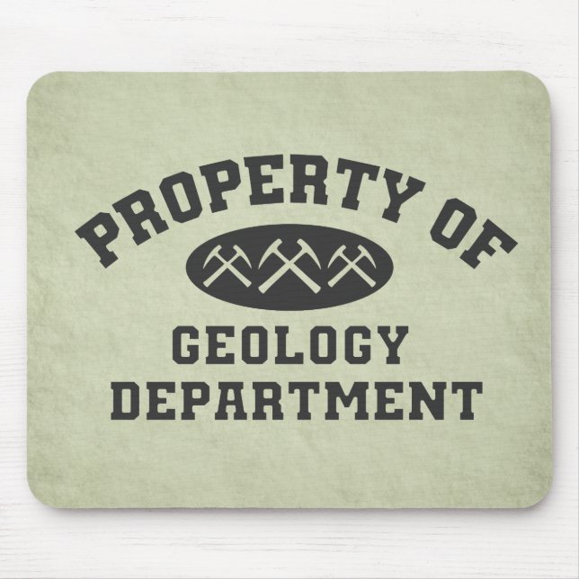Property Of Geology Department Mouse Pad (Front)